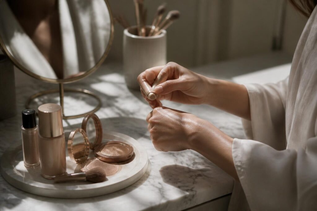 Appliquer correctement son highlighter pour un teint lumineux